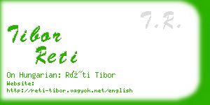 tibor reti business card